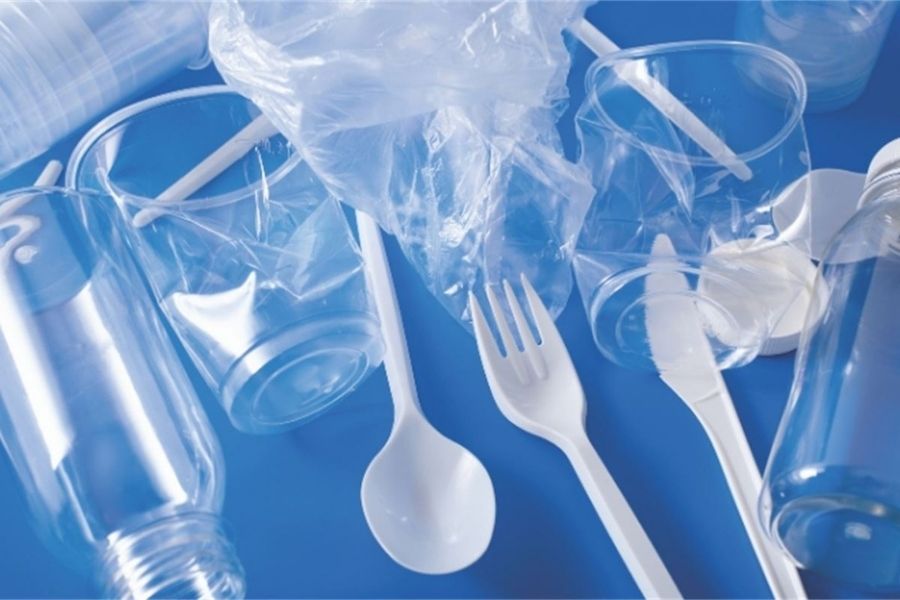 50% of the plastic is single-use or use and throw